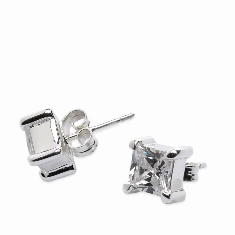 Earrings * | Hatton Labs Princess Cut Stud Earrings