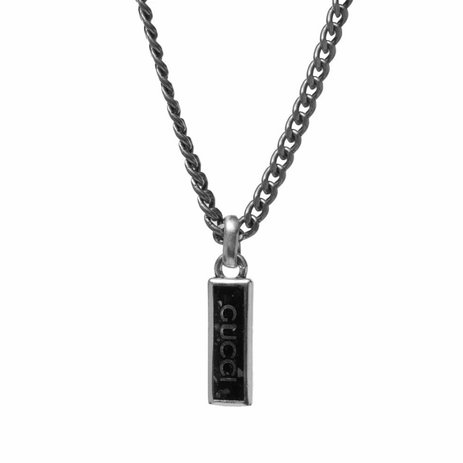 Necklaces * | Gucci Jewellery Gucci Tag Enamel Necklace