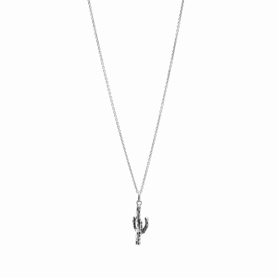 Necklaces * | Saint Laurent Cactus Pendant Necklace