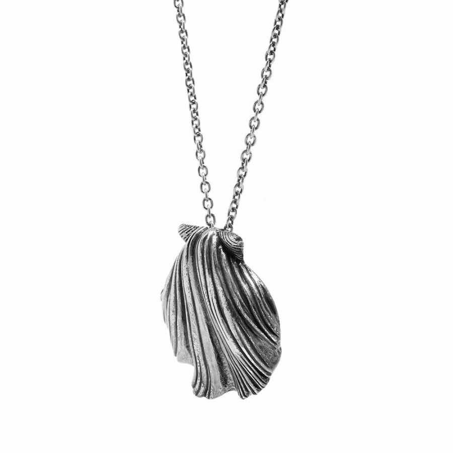 Necklaces * | Saint Laurent Shell Pendant Necklace