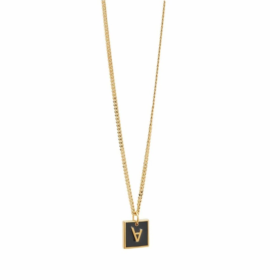 Necklaces * | A.P.C. A Plaque Necklace