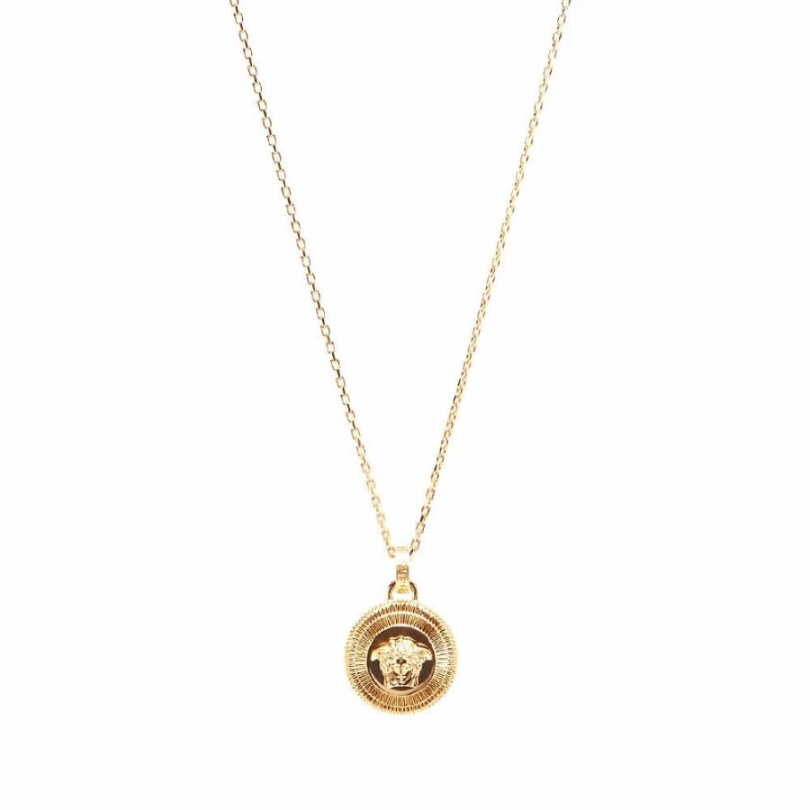 Necklaces * | Versace Medusa Head Medallion And Necklace