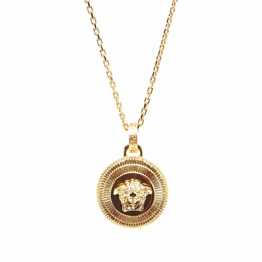 Necklaces * | Versace Medusa Head Medallion And Necklace