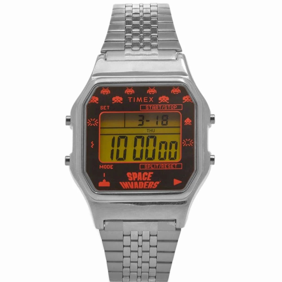 Watches * | Timex X Space Invaders Timex 80 Digital Watch