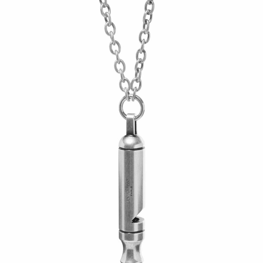 Necklaces * | Saint Laurent Whistle Pendant Necklace