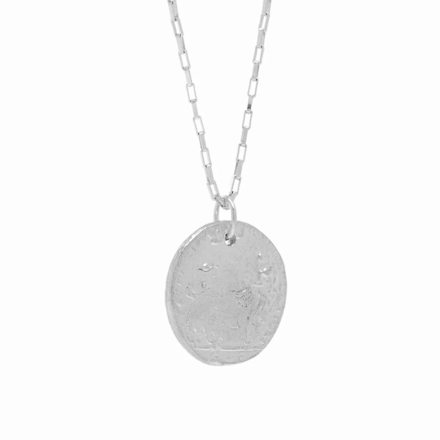 Necklaces * | Alighieri The Snow Lion Medallion Necklace