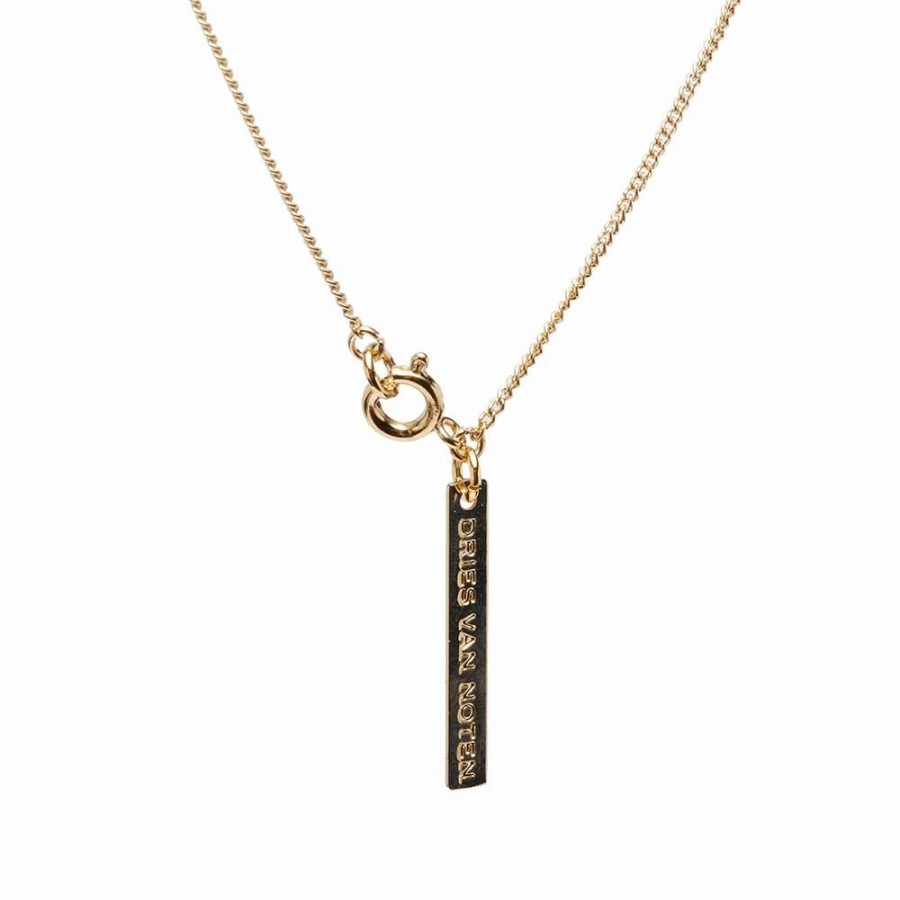 Necklaces * | Dries Van Noten Logo Tag Necklace