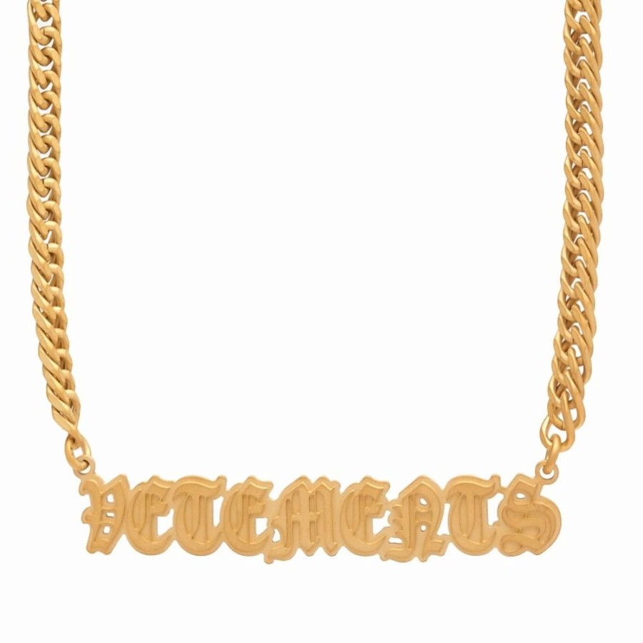 Necklaces * | Vetements Gothic Logo Necklace