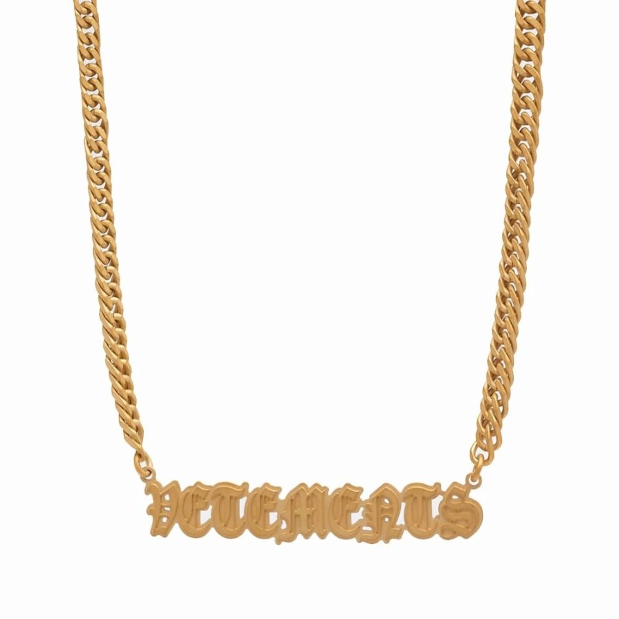 Necklaces * | Vetements Gothic Logo Necklace