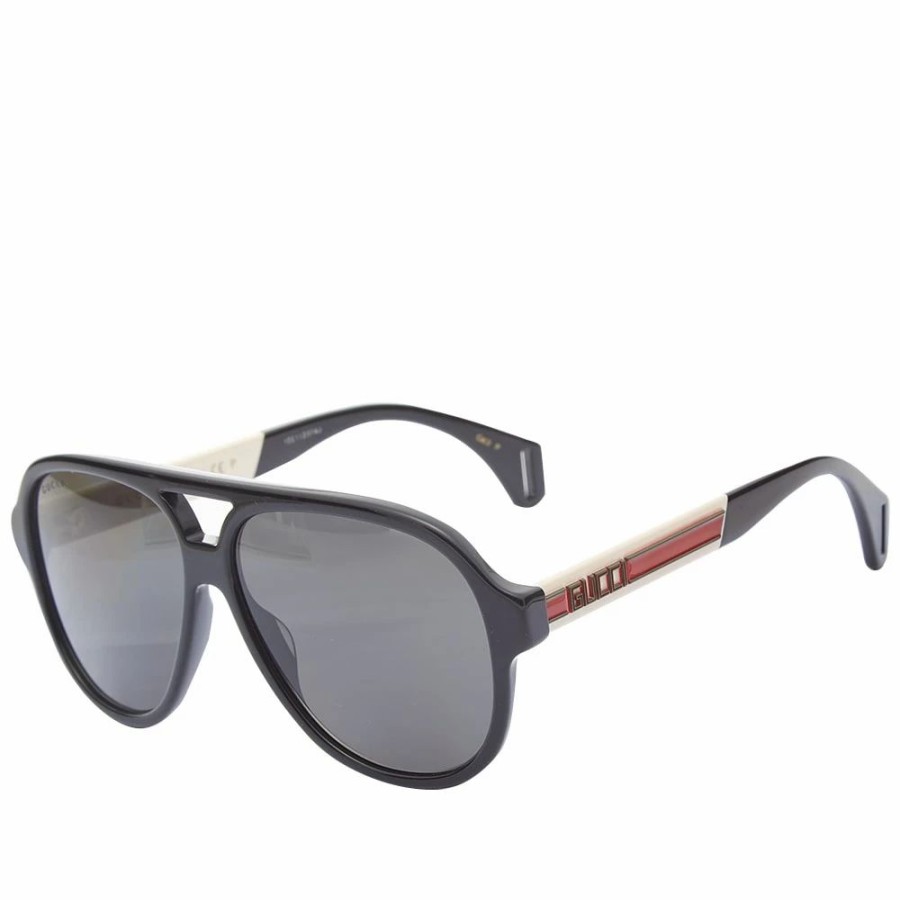 Sunglasses * | Gucci Eyewear Gucci Sport Aviator Sunglasses