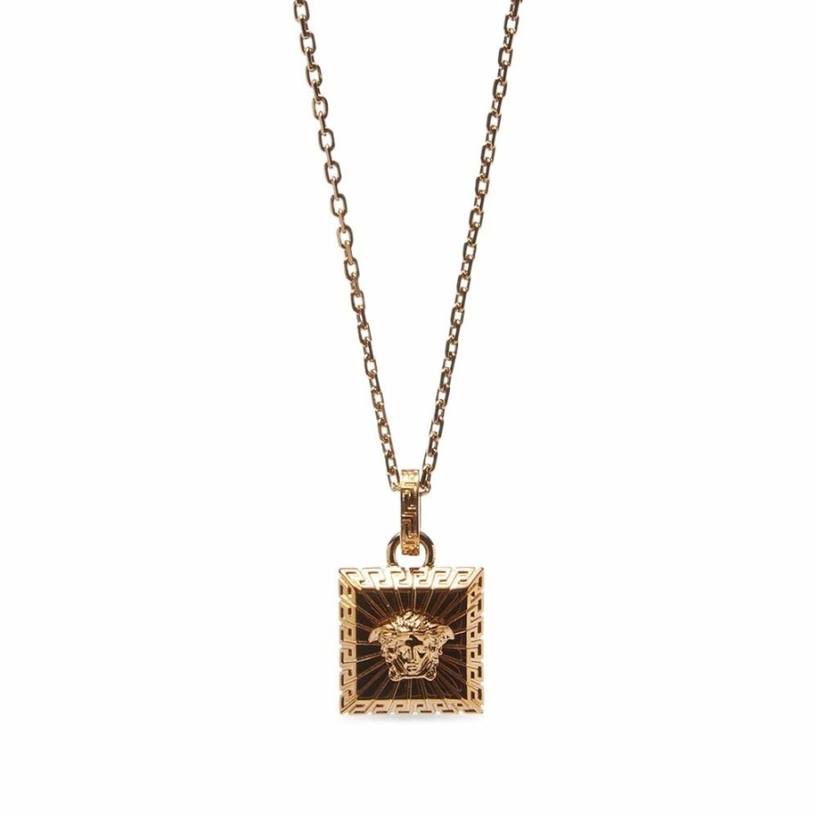 Necklaces * | Versace Square Medusa Necklace