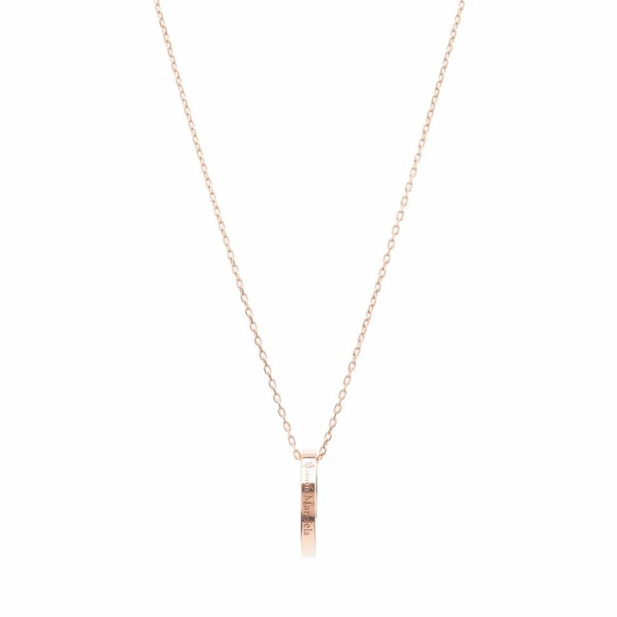 Necklaces * | Maison Margiela Logo Ring Necklace