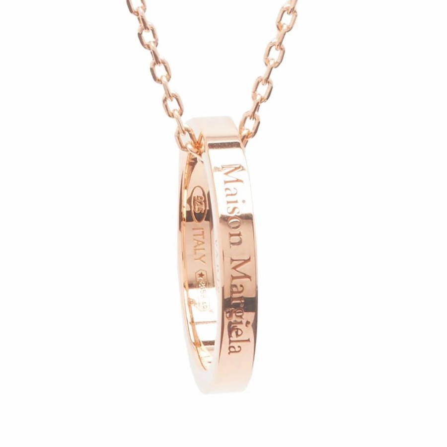 Necklaces * | Maison Margiela Logo Ring Necklace