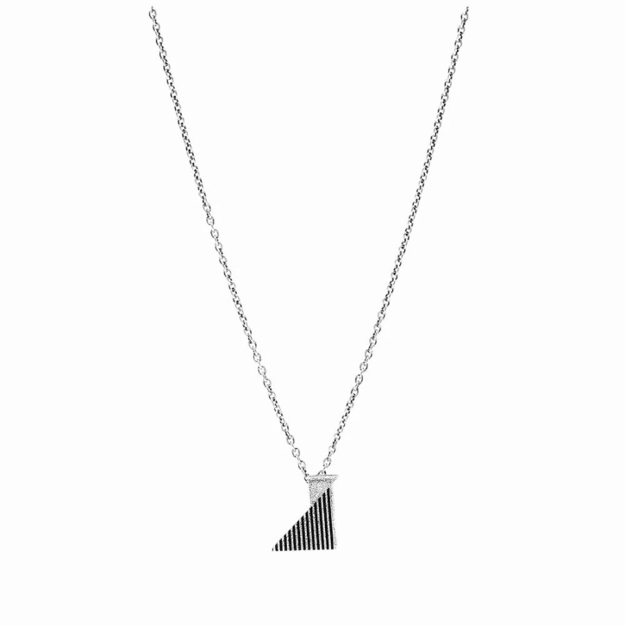 Necklaces * | Saint Laurent Geometric Pendant Necklace