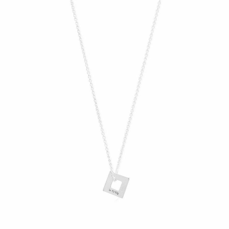 Necklaces * | Le Gramme Slick Square Pendant Necklace