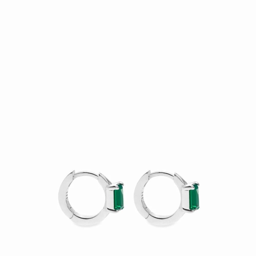 Earrings * | Hatton Labs Emerald Cut Hoop Earrings