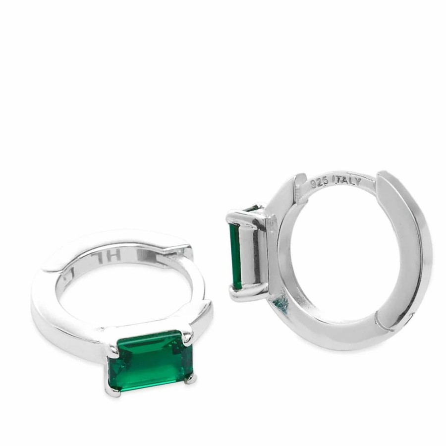 Earrings * | Hatton Labs Emerald Cut Hoop Earrings