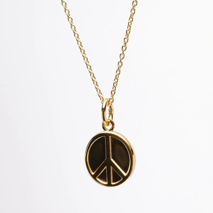 Necklaces * | Needles Peace Gold Plated Pendant