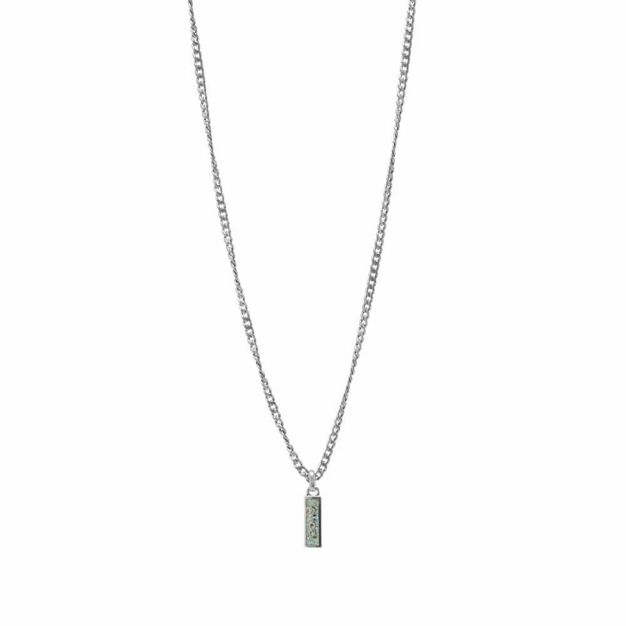 Necklaces * | Gucci Jewellery Gucci Tag Gourmette Pendant Necklace