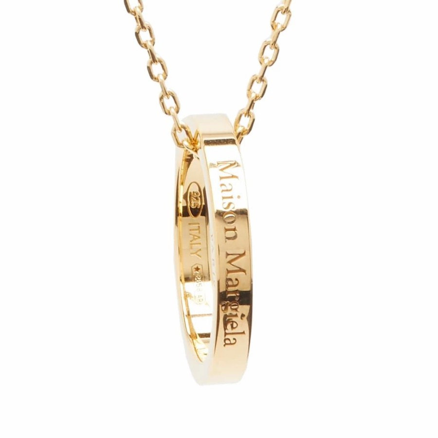 Necklaces * | Maison Margiela Logo Ring Necklace