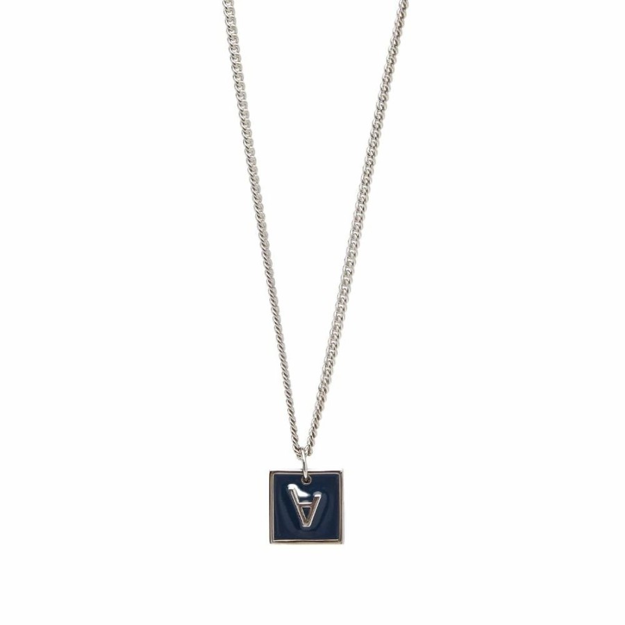 Necklaces * | A.P.C. A Plaque Necklace