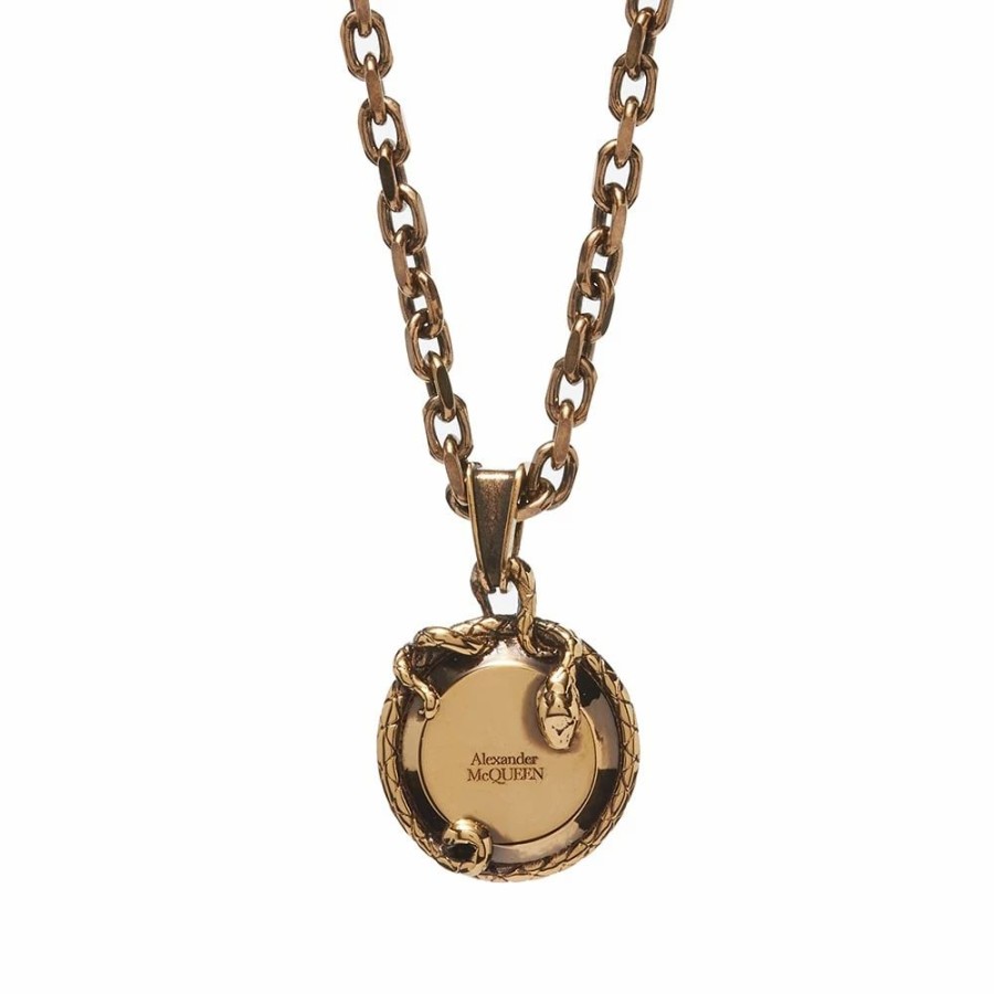 Necklaces * | Alexander Mcqueen Snake Coin Necklace