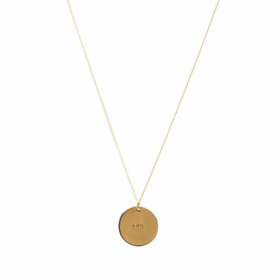 Necklaces * | A.P.C. Eloi Double Medal Logo Necklace