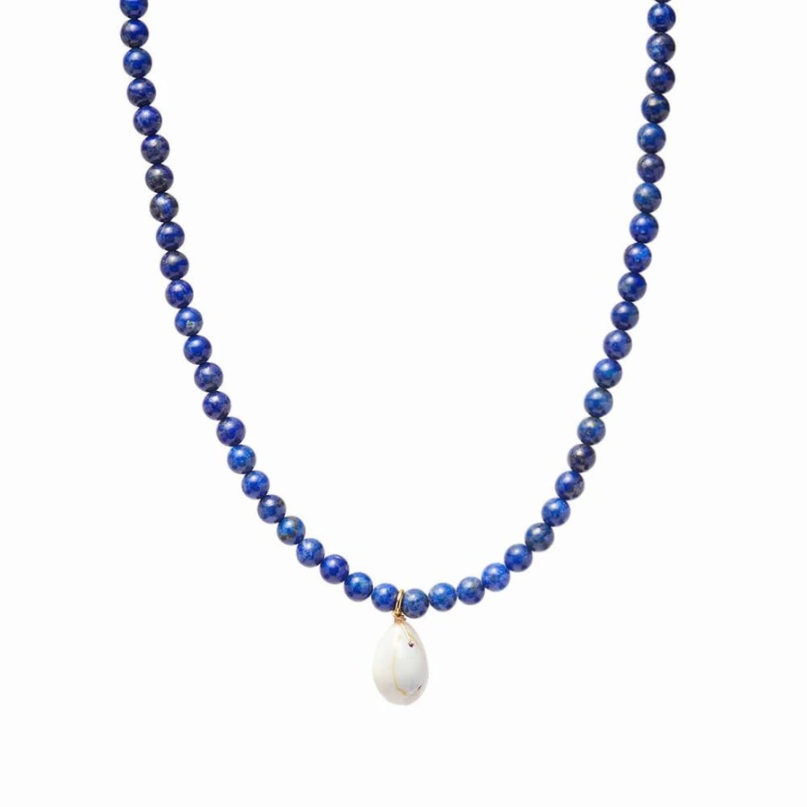 Necklaces * | Timeless Pearly Beaded Shell Necklace