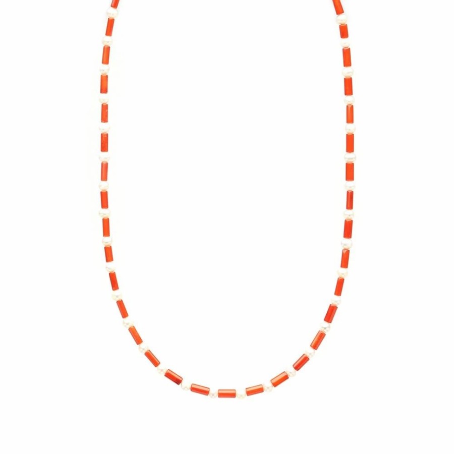 Necklaces * | Timeless Pearly Multi Beaded Necklace