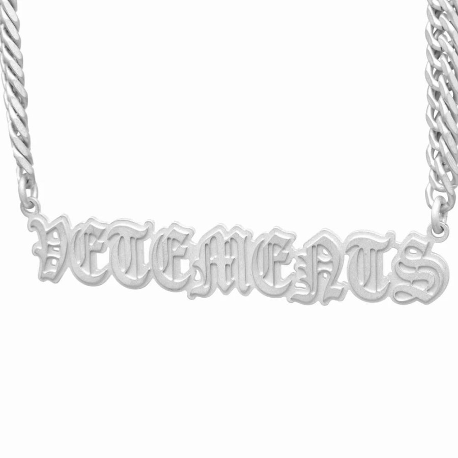 Necklaces * | Vetements Gothic Logo Necklace