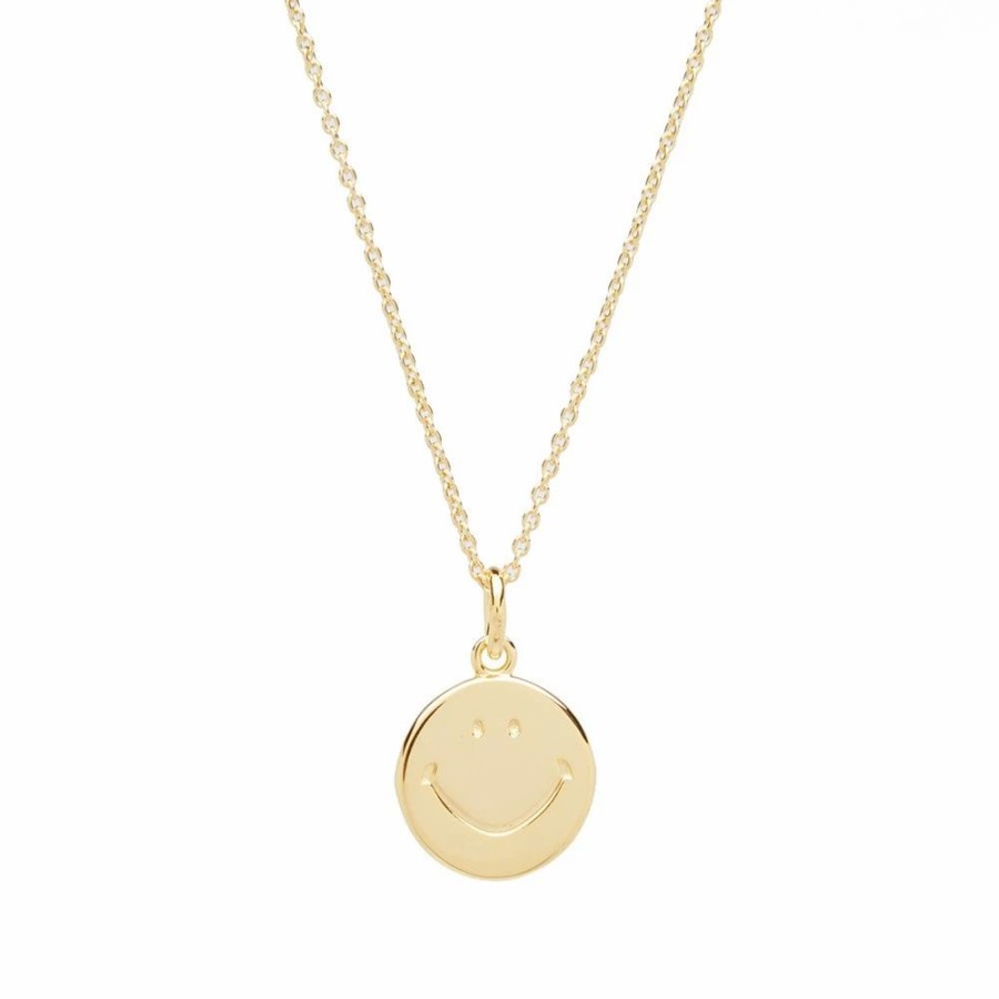 Necklaces * | Needles Smiley Gold Plated Pendant