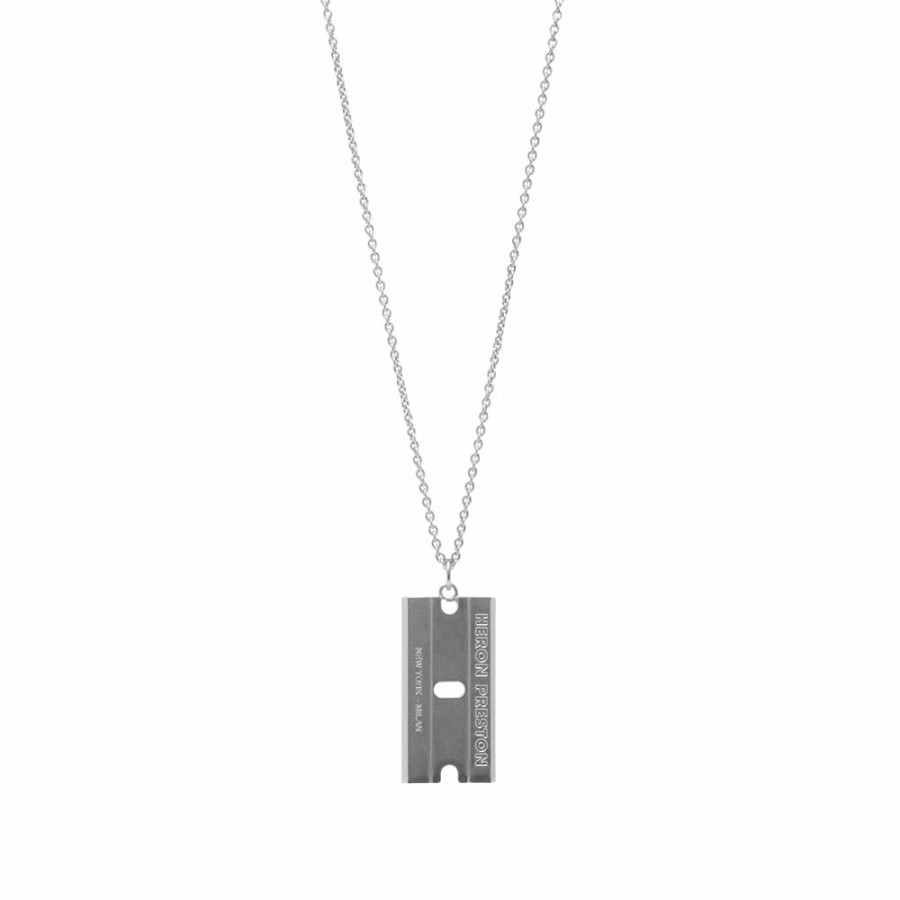 Necklaces * | Heron Preston Razor Blade Necklace