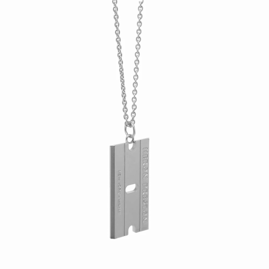 Necklaces * | Heron Preston Razor Blade Necklace