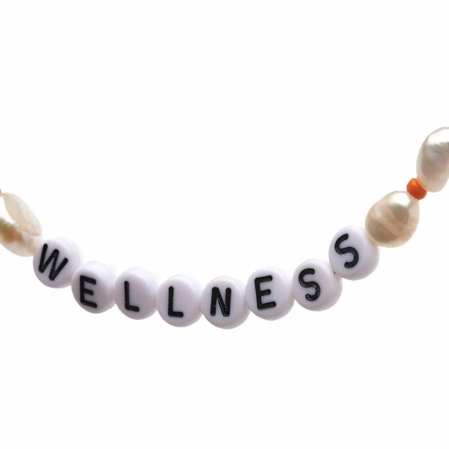 Necklaces * | Sporty & Rich Wellness Pearl & Bead Necklace