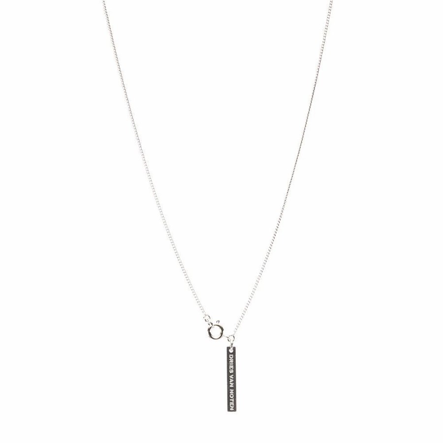 Necklaces * | Dries Van Noten Logo Tag Necklace