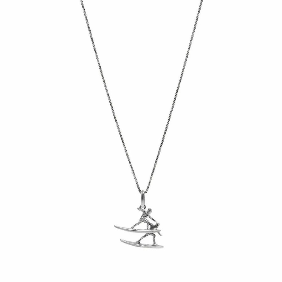 Necklaces * | Saint Laurent Surfer Pendant Necklace