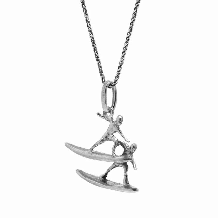 Necklaces * | Saint Laurent Surfer Pendant Necklace