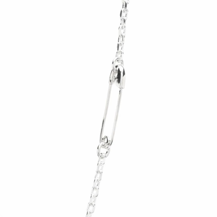 Necklaces * | Neighborhood Silver Safety Pin Necklace