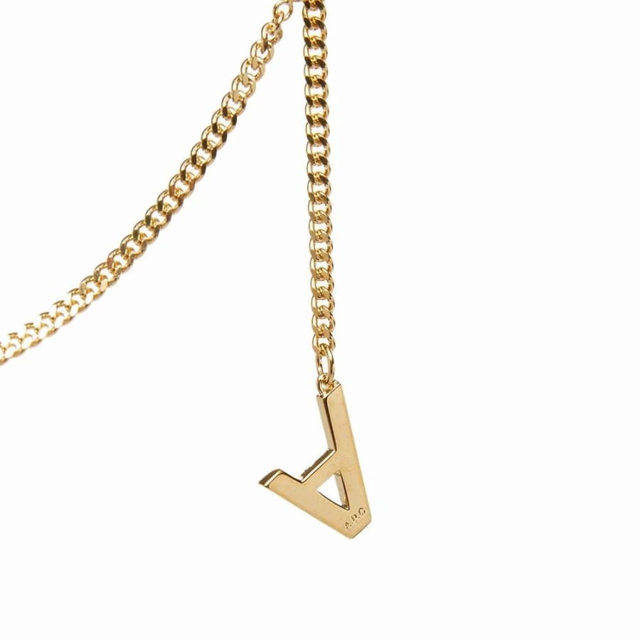 Necklaces * | A.P.C. A Logo Necklace